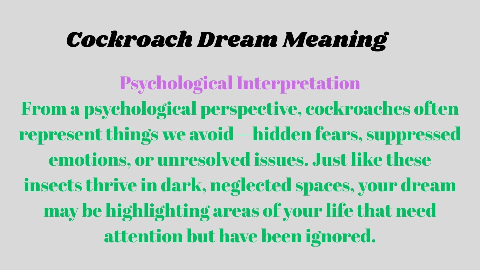 Cockroach Dream Meaning