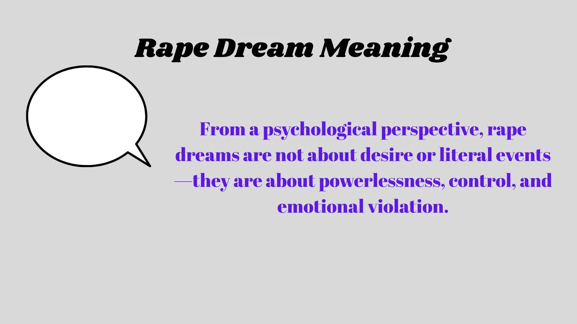 Rape Dream Meaning
