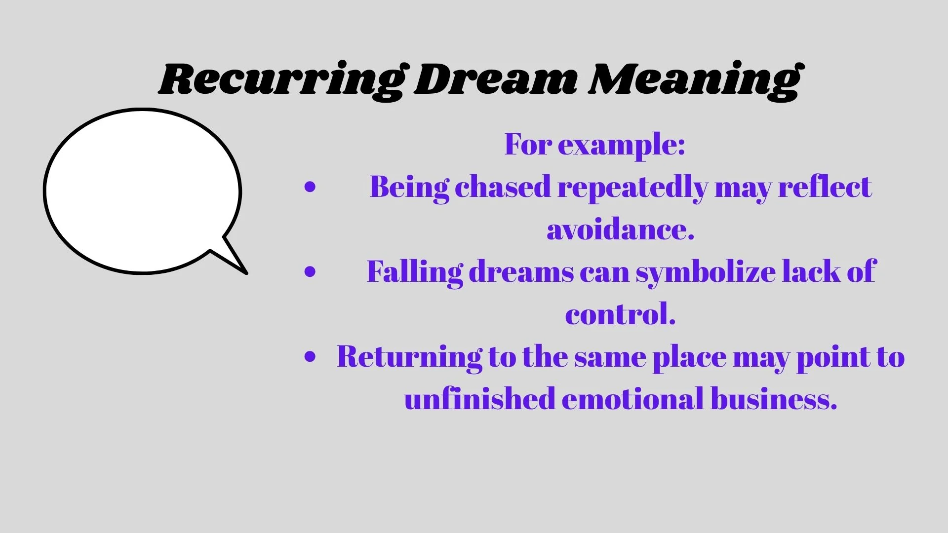 Recurring Dream Meaning