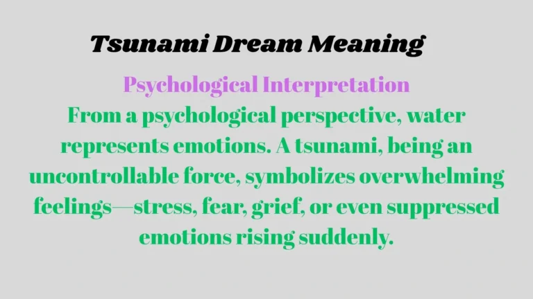 Tsunami Dream Meaning