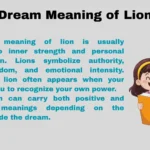 Dream Meaning of Lion