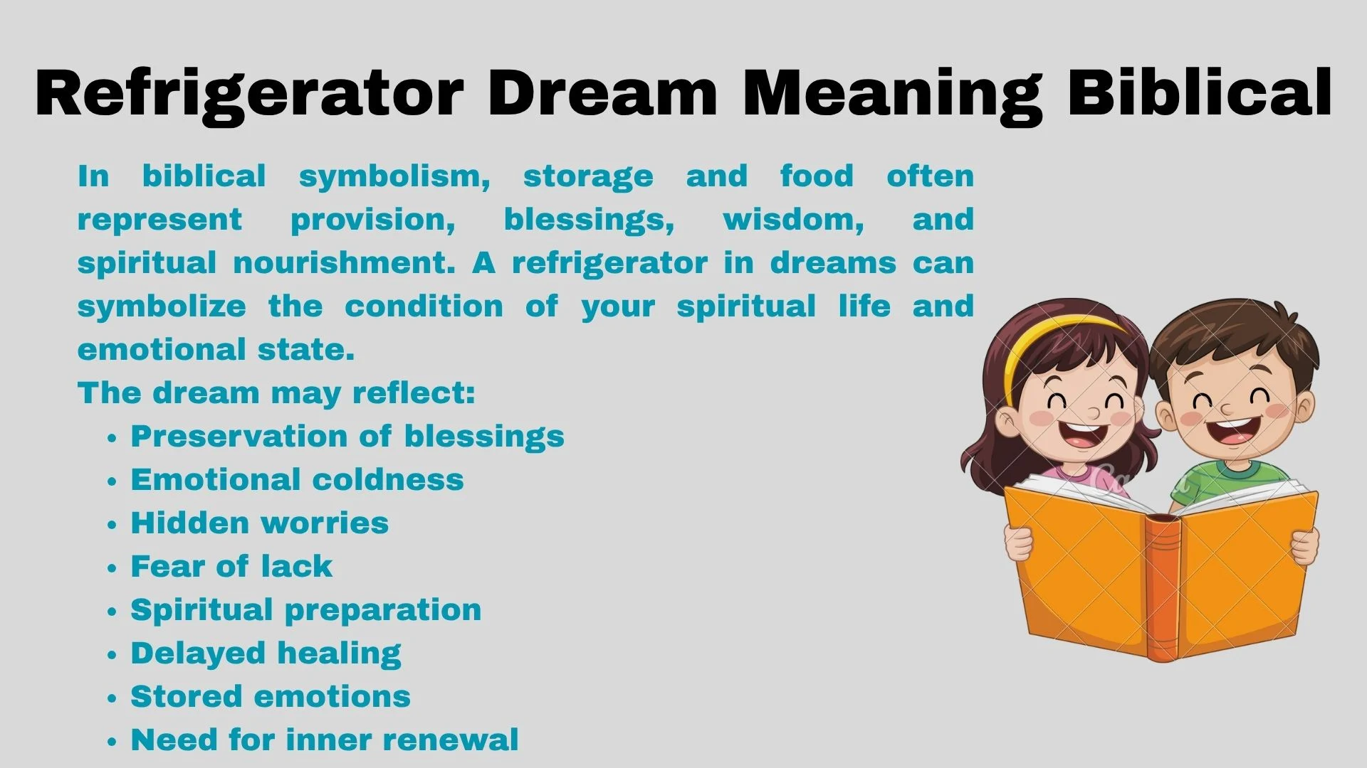 Refrigerator Dream Meaning Biblical